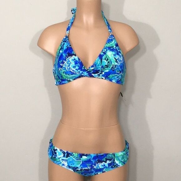 Lauren Ralph Lauren Blue Paisley bikini. NWT - Picture 4 of 12